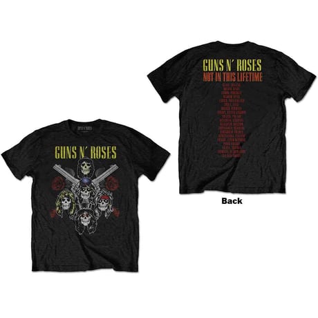 【公式新品】GUNS N' ROSES - PISTOLS & ROSES (Back Print) ガンズアンドローゼズTシャツ