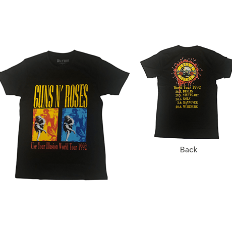【公式新品】GUNS N' ROSES - USE YOUR ILLUSION TOUR (Back Print) ガンズアンドローゼズTシャツ