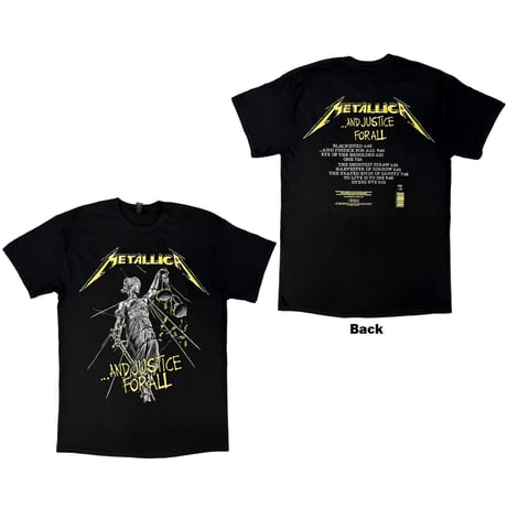 【公式新品】 METALLICA - AND JUSTICE FOR ALL TRACKS (BACK PRINT) メタリカTシャツ GILDAN HEAVY COTTON