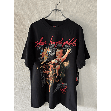 【公式新品/GIANT VINTAGE】STONE TEMPLE PILOTS - PURPLE ALBUM COVER LIMOBLACK ENZYME WASH ストーンテンプルパイロッツTシャツ