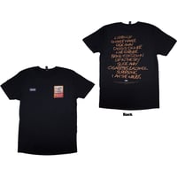 【公式新品】OASIS - DEFINITELY MAYBE AAA SETLIST BLACK (Back Print) オアシスTシャツ