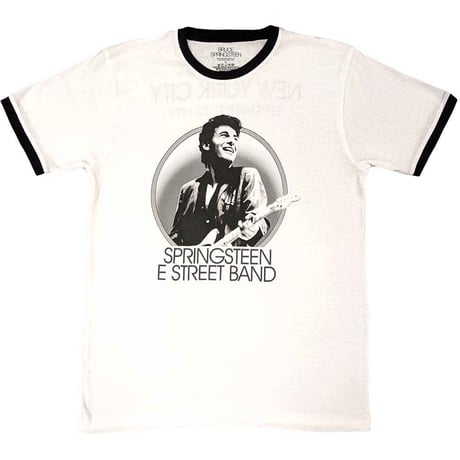 【公式新品】BRUCE SPRINGSTEEN - NYC WHITE RINGER (Back Print) ブルーススプリングスティーンTシャツ