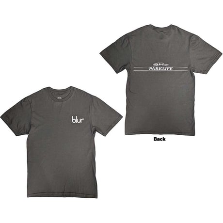 【公式新品】BLUR - POCKET BLUR / PARK LIFE CHARCOAL GREY  (Back Print) ブラーTシャツ