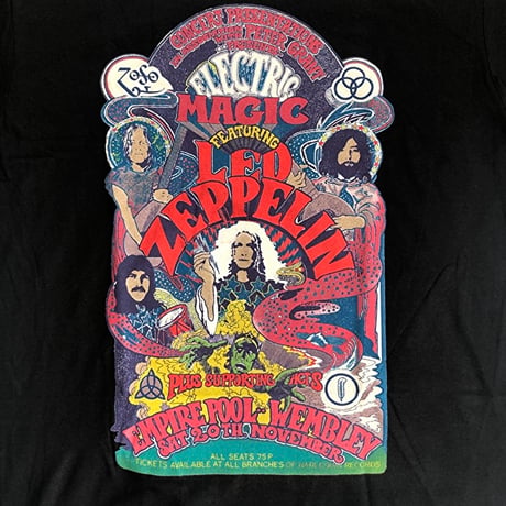 【公式新品】 LED ZEPPELIN - FULL COLOUR ELECTRIC MAGIC レッドツェッペリンTシャツ