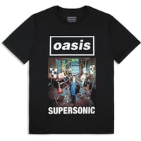 【公式新品】OASIS - SUPERSONIC SINGLE COVER BLACK  (Ex-Tour) オアシスTシャツ
