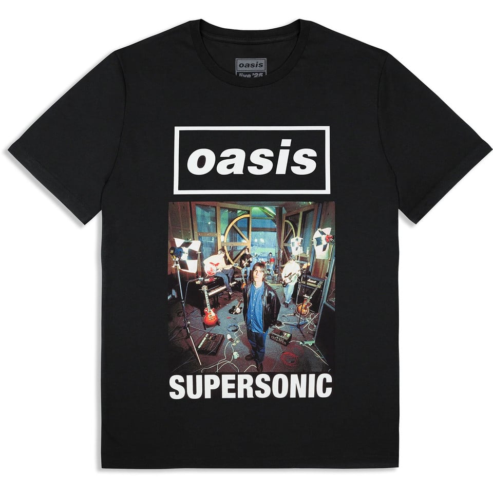 公式新品】OASIS - SUPERSONIC SINGLE COVER BLACK (E