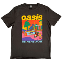 【公式新品 / AMPLIFIED】OASIS - BE HERE NOW COLOUR CHARCOAL オアシス Tシャツ