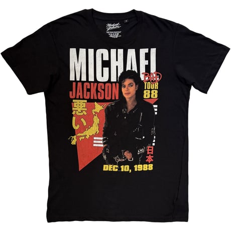 【公式新品】 MICHAEL JACKSON -BAD TOUR '88 TOKYO BLACK マイケルジャクソン Tシャツ