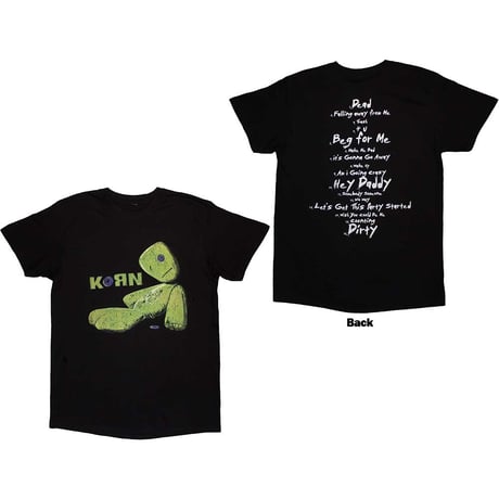 【公式新品】 KORN - ISSUES TRACKLIST (Back Print) kornTシャツ コーンTシャツ