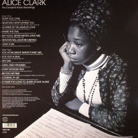 【輸入新品レコード】ALICE CLARK - THE COMPLETE STUDIO RECORDINGS 1968-1972 アリスクラーク レコード
