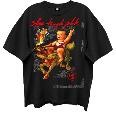 【公式新品/GIANT VINTAGE】STONE TEMPLE PILOTS - PURPLE ALBUM COVER LIMOBLACK ENZYME WASH ストーンテンプルパイロッツTシャツ