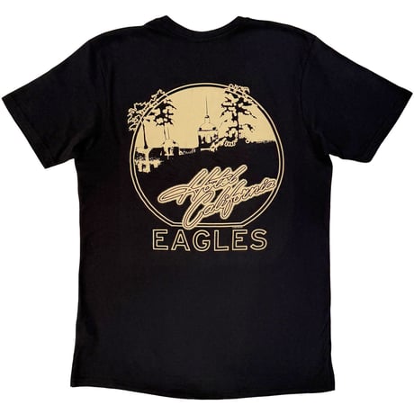 【公式新品】 EAGLES - HOTEL CALIFORNIA BLACK (Back Print ) PREMIUM CARBON イーグルスTシャツ