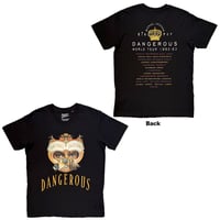 【公式新品】 MICHAEL JACKSON - DANGEROUS WORLD TOUR BLACK（Back Print） マイケルジャクソン Tシャツ