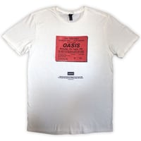 【公式新品】OASIS - DEFINITELY MAYBE TICKET STUB WHITE オアシスTシャツ
