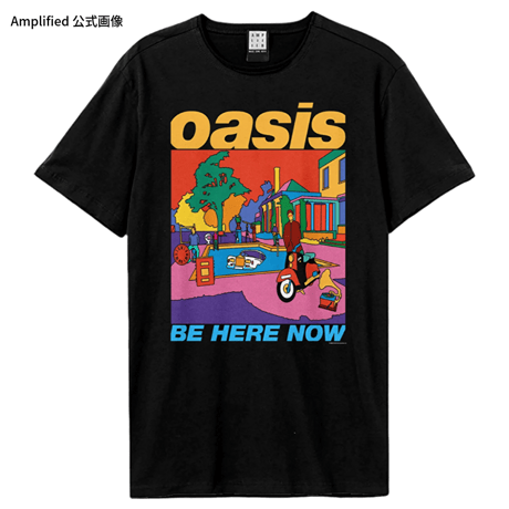 【公式新品 / AMPLIFIED】OASIS - BE HERE NOW COLOUR BLACK オアシス Tシャツ
