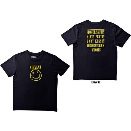 【公式新品】NIRVANA - FLOWER SNIFFIN (Back Print) ニルヴァーナ Tシャツ