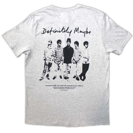 【公式新品】OASIS - DEFINITELY MAYBE PROMO WHITE (BACK PRINT) オアシスTシャツ