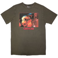 【公式新品】 GREMLINS - GIZMO PHOTO GREEN STONE WASH グレムリン Tシャツ
