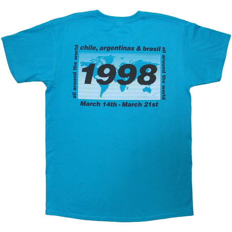【公式新品】OASIS - 1998 WORLD TOUR SOUTH AMERICA BLUE (Back Print) オアシスTシャツ
