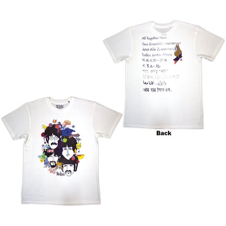 【公式新品】THE BEATLES - YELLOW SUBMARINE HEADS COLLAGE / ATN (Back Print) ザビートルズTシャツ