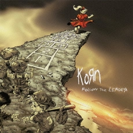 【公式新品】 KORN - FOLLOW THE LEADER HOPSCOTCH (Back Print) kornTシャ コーンTシャツ