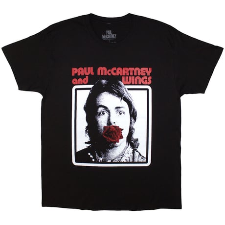 【公式新品】 PAUL McCARTNEY - RED ROSE SPEEDWAY BLACK (Back Print) ポールマッカートニー tシャツ