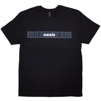 【公式新品】OASIS - HORIZONTAL BARS LOGO BLACK オアシスTシャツ