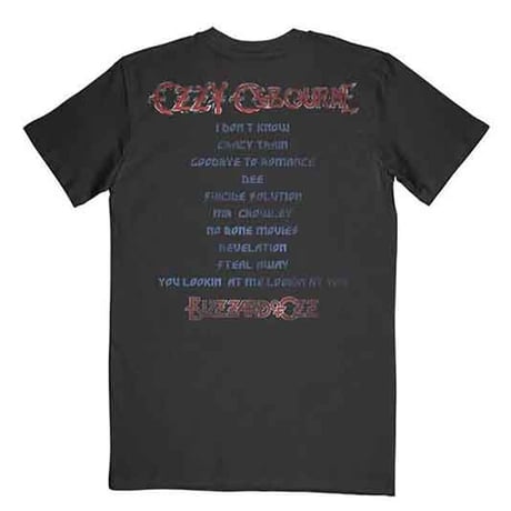 【公式新品】 OZZY OSBOURNE - BLIZZARD OF OZZ TRACK LIST (Back Print) オジーオズボーン Tシャツ