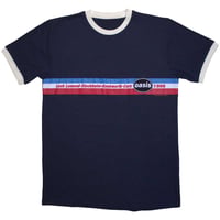 【公式新品】OASIS - 1996 TOUR HORIZONTAL STRIPES RINGER NAVY オアシスTシャツ