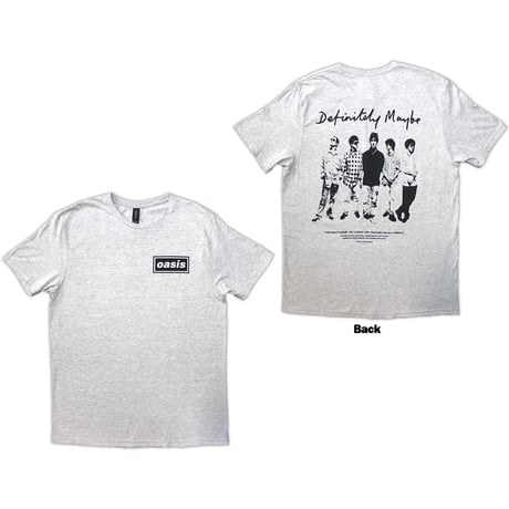 【公式新品】OASIS - DEFINITELY MAYBE PROMO WHITE (BACK PRINT) オアシスTシャツ