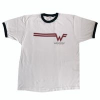【公式新品】WEEZER - STRIPED LOGO RINGER ウィーザーTシャツ