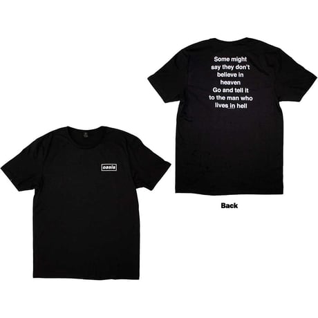 【公式新品】OASIS - SOME MIGHT SAY LYRIC (BACK PRINT) オアシスTシャツ
