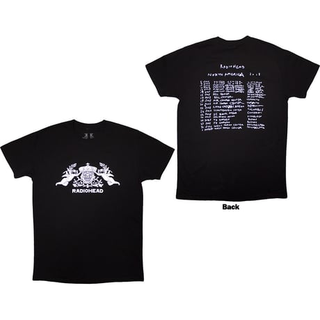 【公式新品】RADIOHEAD - BEARHEAD CREST (BACK PRINT) レディオヘッドTシャツ