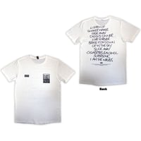 【公式新品】OASIS - DEFINITELY MAYBE AAA SETLIST WHITE (Back Print) オアシスTシャツ