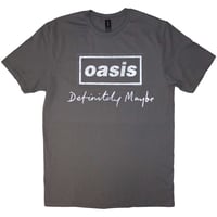 【公式新品】 OASIS - DEFINITELY MAYBE DISTRESSED TEXT LOGO オアシスTシャツ