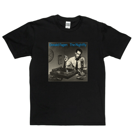 【輸入新品レア】 DONALD FAGEN - THE NIGHTFLY BLACK GILDAN ULTRA COTTON ドナルドフェイゲン Tシャツ