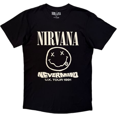 【公式新品】 NIRVANA - TOUR'91 BLACK (Back Print) PREMIUM CARBON ニルヴァーナ tシャツ