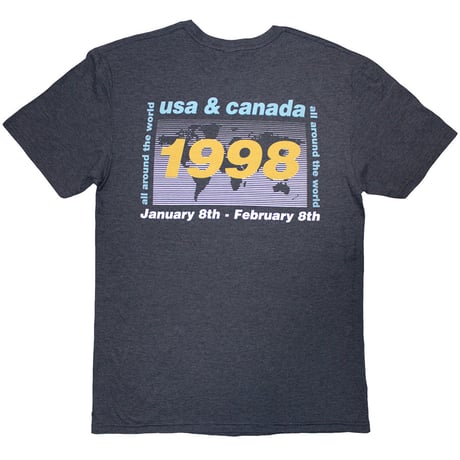 【公式新品】OASIS - 1998 WORLD TOUR USA/CANADA NAVY BLUE (Back Print) オアシスTシャツ