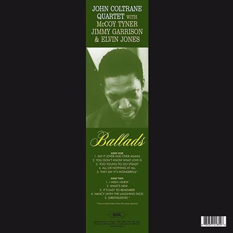 【JAZZ名盤 / 輸入新品レコード】JOHN COLTRANE - BALLAD ジョンコルトレーン レコード 名盤 バラード