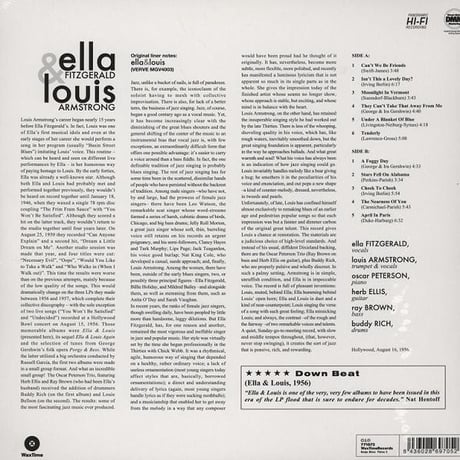 【JAZZ名盤 / 輸入新品レコード】ELLA FITZGERALD ＆ LOUSI ARMSTRONG - ELLA & LOUIS エラ＆ルイ レコード ルイアームストロング