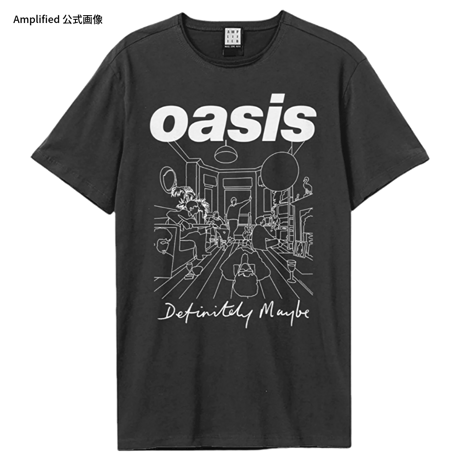 【公式新品 / AMPLIFIED】OASIS - DEFINITELY MAYBE CHARCOAL オアシス Tシャツ