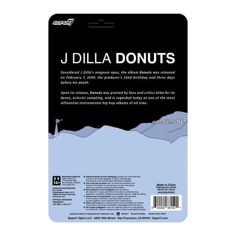 【公式新品】 J DILLA - REACTION FIGURES WAVE 01 (DONUTS - SMILE ALBUM COVER) Jディラフィギュア