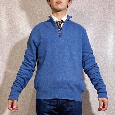 「Brooks Brothers(ブルックスブラザーズ)」 ハーフジップ ネイビー ニット [2011019]