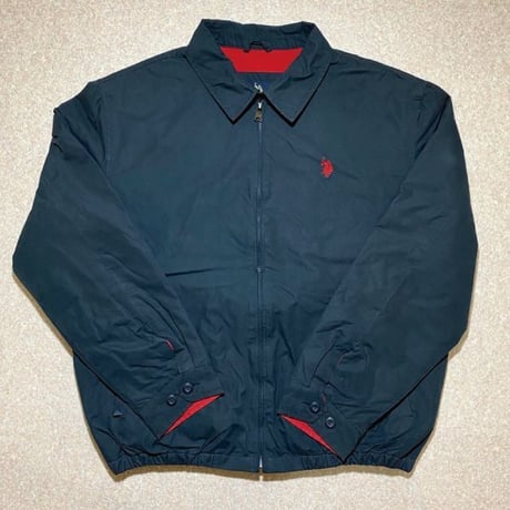 「U.S. POLO ASSN.(ユーエス ポロアッスン)」ブラック 裏地フリース ドリズラー ブルゾン [2007002]
