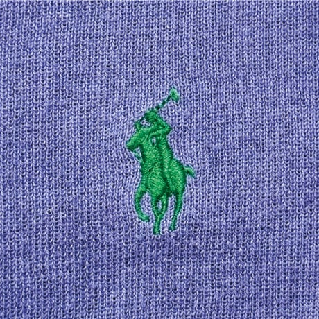 「Polo by Ralph Lauren (ポロラルフローレン)」90s 00s 10s Lサイズ ピマコットン パープル ポニー刺繍 ニット ベスト [2516033]