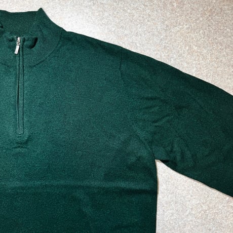 「L.L.Bean(エルエルビーン)」90s 00s XL-REGサイズ コットン カシミヤ混紡 ハーフジップ ハイネック ニット セーター [2411038]