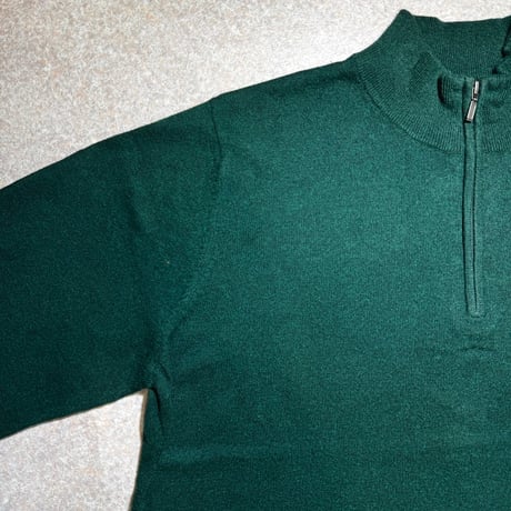 「L.L.Bean(エルエルビーン)」90s 00s XL-REGサイズ コットン カシミヤ混紡 ハーフジップ ハイネック ニット セーター [2411038]
