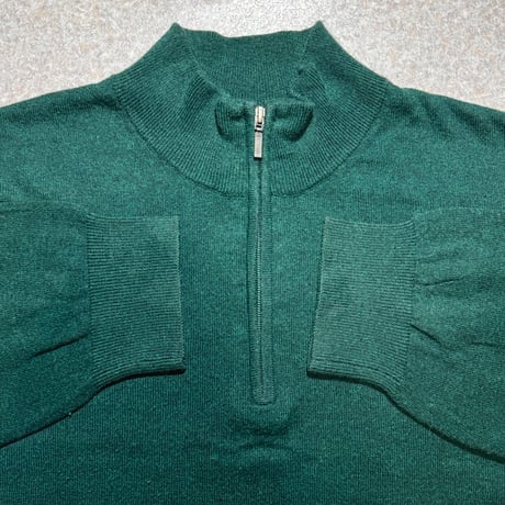 「L.L.Bean(エルエルビーン)」90s 00s XL-REGサイズ コットン カシミヤ混紡 ハーフジップ ハイネック ニット セーター [2411038]
