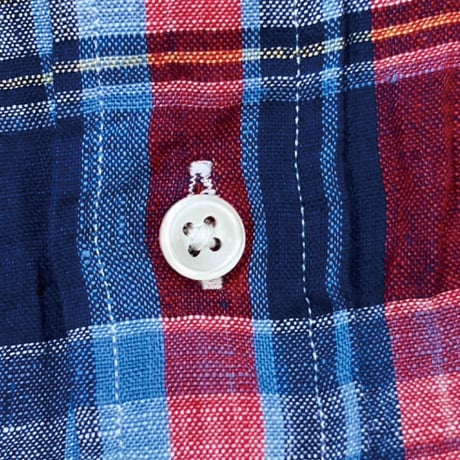 「RALPH LAUREN(ラルフローレン)」3XLT オーバーサイズ マドラスチェック リネン ボタンダウンシャツ [2205003]