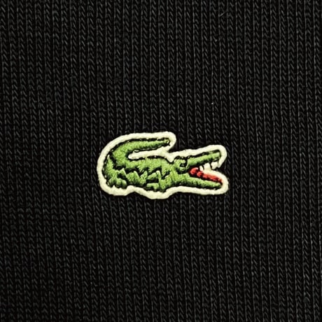 「LACOSTE(ラコステ)」90s 6サイズ ネイビー コットン ハーフジップ カットソー [2302001]